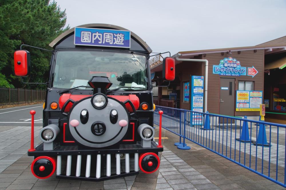 停車中のシーサイドトレイン