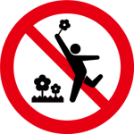 植物採取禁止マーク