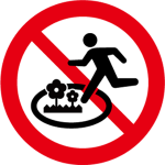 花畑・花壇侵入禁止マーク