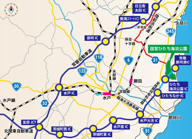 自動車でのアクセス図