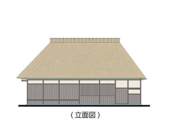 隠居屋の立面図