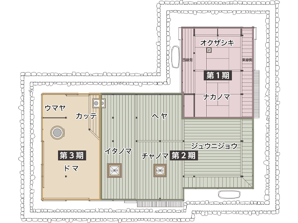 奥の屋の平面図