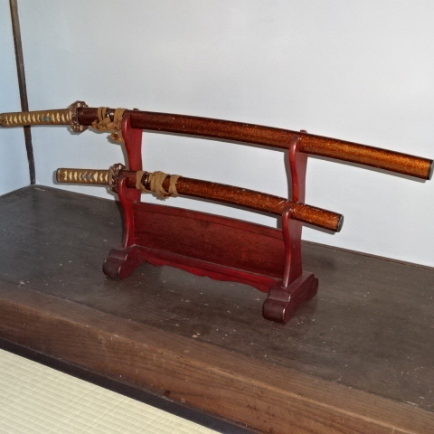 奥の屋の奥座敷の民具(打刀)