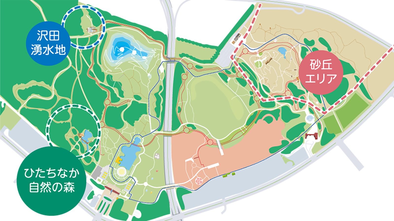 ひたちの自然を「見る 知る 学ぶ」エリアマップ