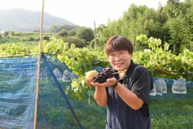 農園からは山も見える