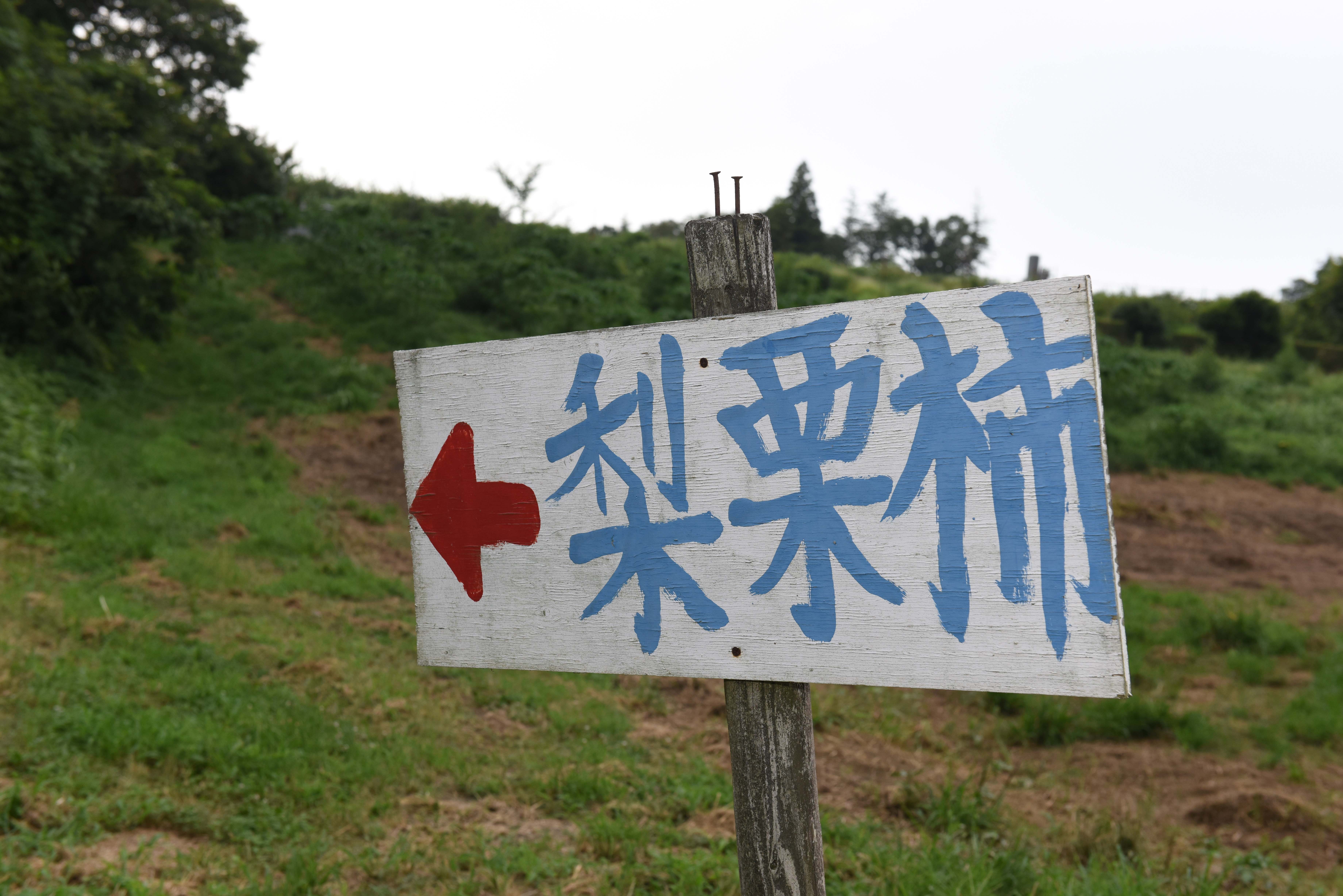 温かみのある手書きの看板