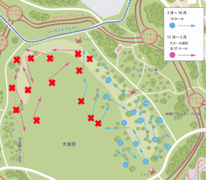 0222ディスクゴルフコース規制図