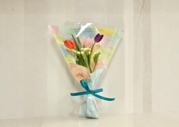 チューリップのミニブーケづくり