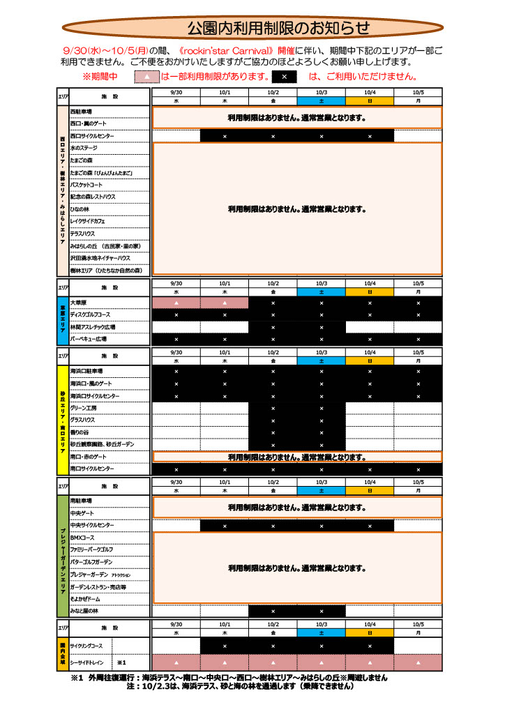 rockin'starCarnival利用制限