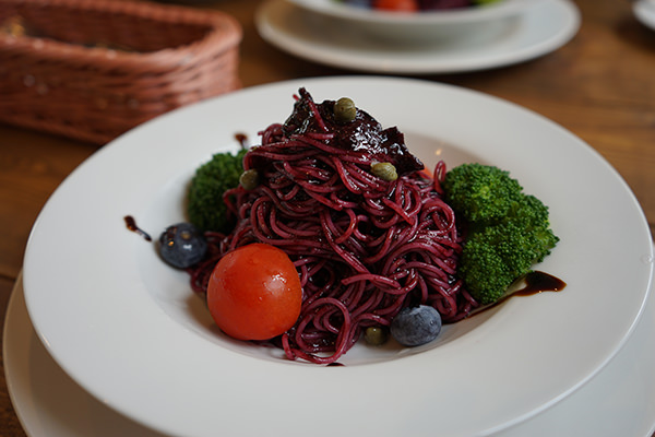 ファーム冷製ブルーベリーパスタ